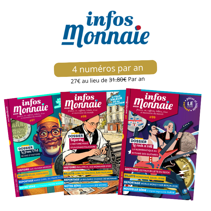 Abonnement Infos Monnaie 1 an – version papier